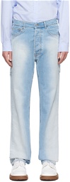 Random Identities Blue Cutout Jeans