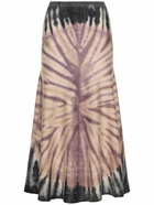 GABRIELA HEARST - Olive Tie Dye Knit Long Skirt