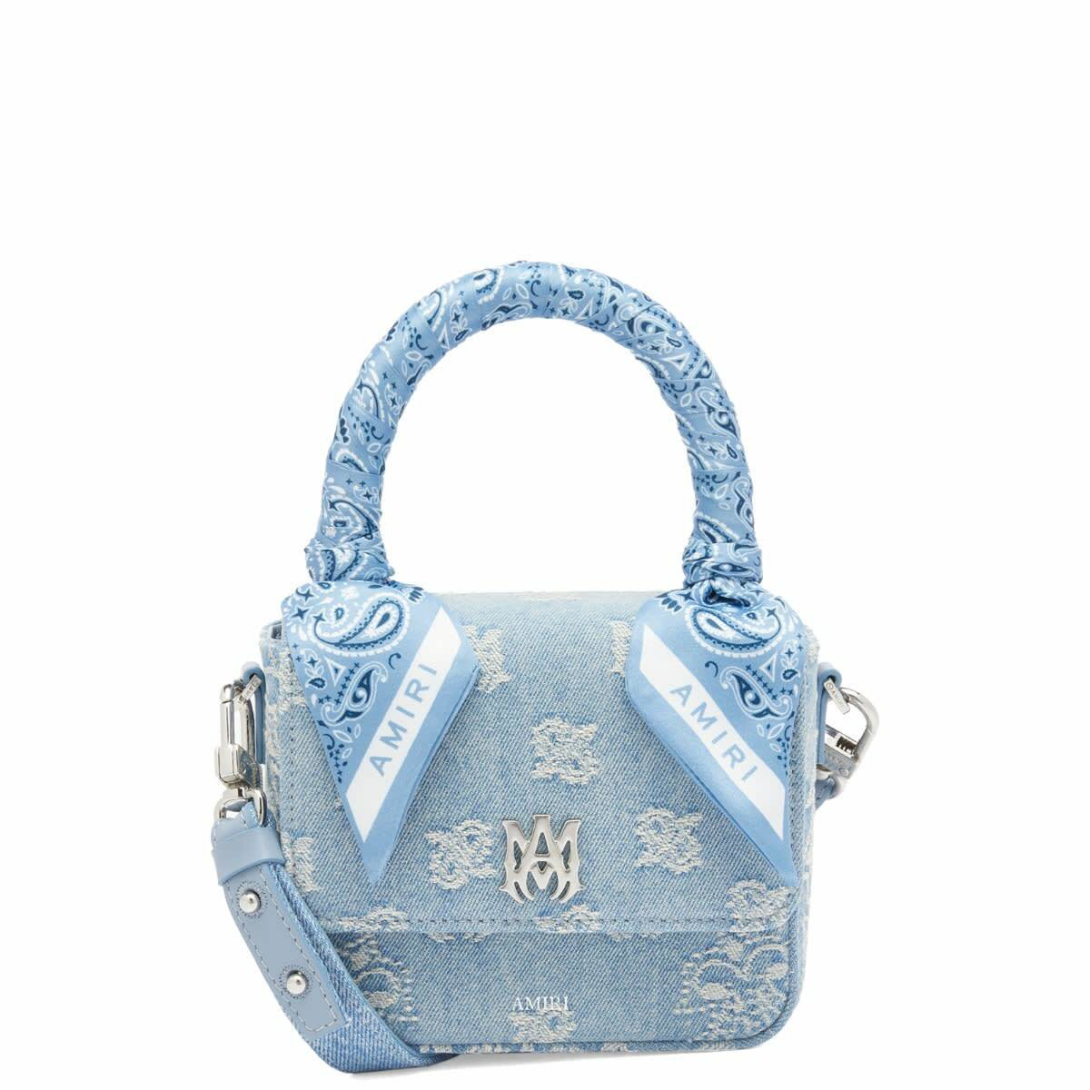 【AMIRI】マイクロ Bandana MA デニム バッグ AMIRI】バーガンディ マイクロ Bandana MA デニム バッグ (AMIRI
