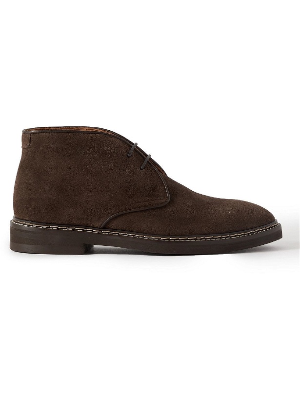Photo: Mr P. - Lucien Regenerated Suede by evolo® Desert Boots - Brown