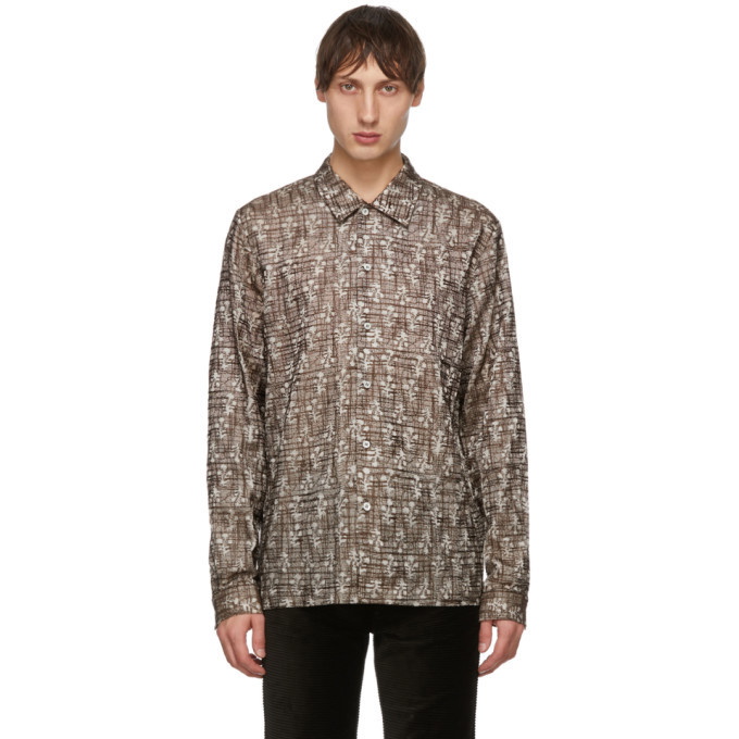 Photo: Sefr Beige and Brown Embroidered Sense Shirt