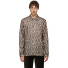 Sefr Beige and Brown Embroidered Sense Shirt