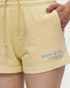 Sporty & Rich Usa Health Club Disco Shorts Yellow - Womens - Sport & Team Shorts