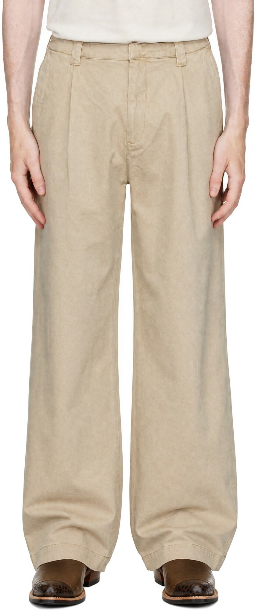 OUR LEGACY Beige Still Chino Trousers