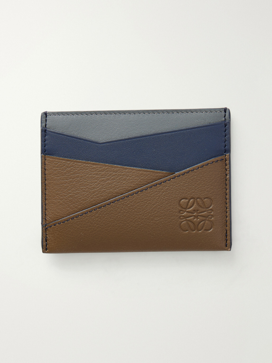 LOEWE - Puzzle Anagram-Debossed Panelled Leather Cardholder