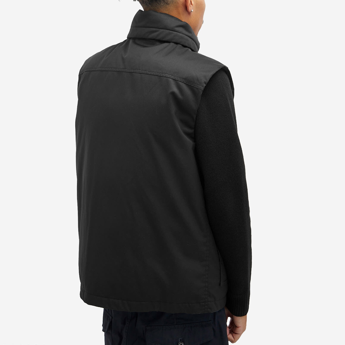 Stone Island Men's Ghost Twill Wool-TC Down Vest in Black Stone Island