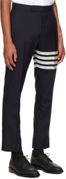 Thom Browne Navy 4-Bar Trousers