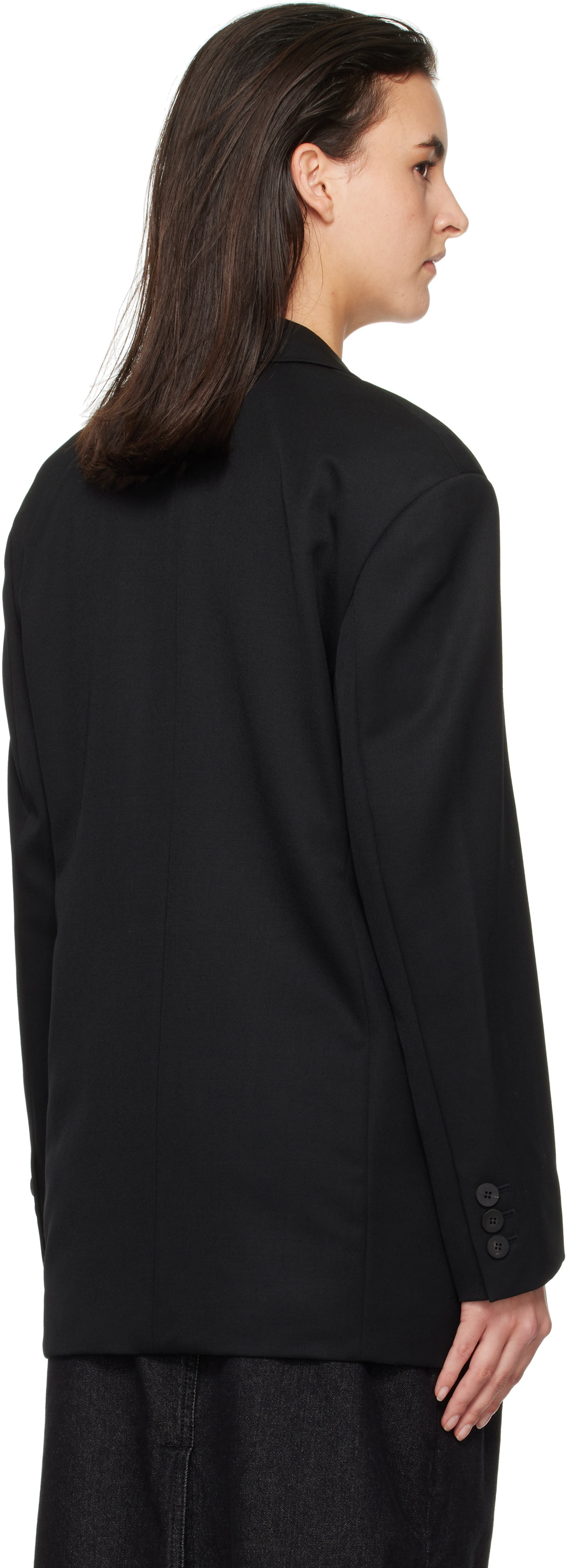 WOOYOUNGMI Black Wool Single Blazer