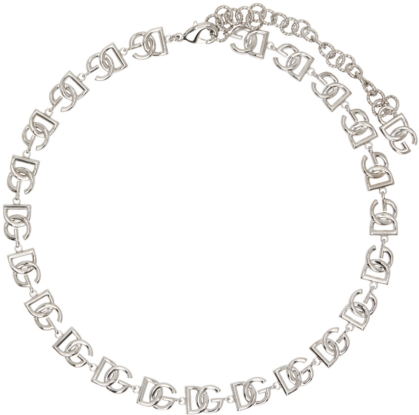 Dolce&Gabbana Silver 'DG' Logo Necklace