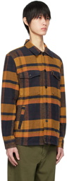 NORSE PROJECTS Orange & Navy Julian Shirt