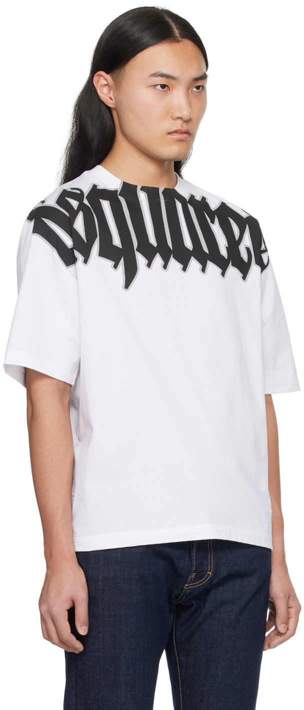 関税送料込【DSQUARED2】COOL FIT T-SHIRT コットン ホワイト Dsquared2 White Gothic Cool Fit T-Shirt Dsquared2