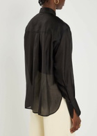 Forte_forte Semi-sheer Organza Shirt Black