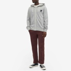 Comme des Garçons Play Men's Overlapping Heart Zip Hoody in Grey/Black