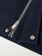 Lardini - Brushed Stretch-Cotton Twill Blouson Jacket - Blue