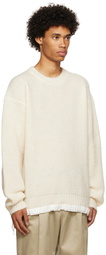 sacai Off-White Rib Sweater