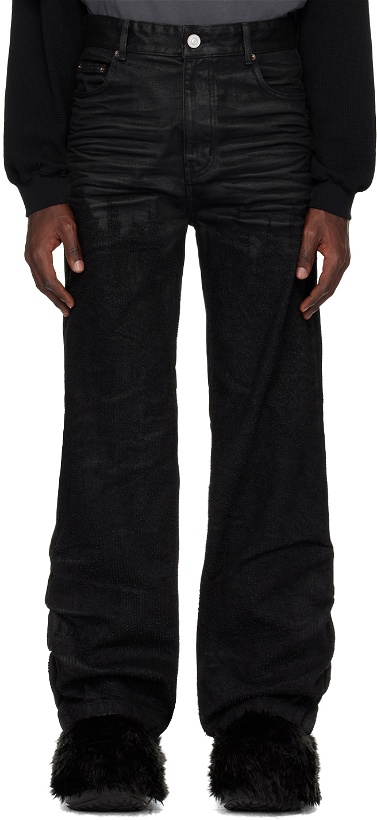 Photo: We11done Black Distressed Thread Jeans