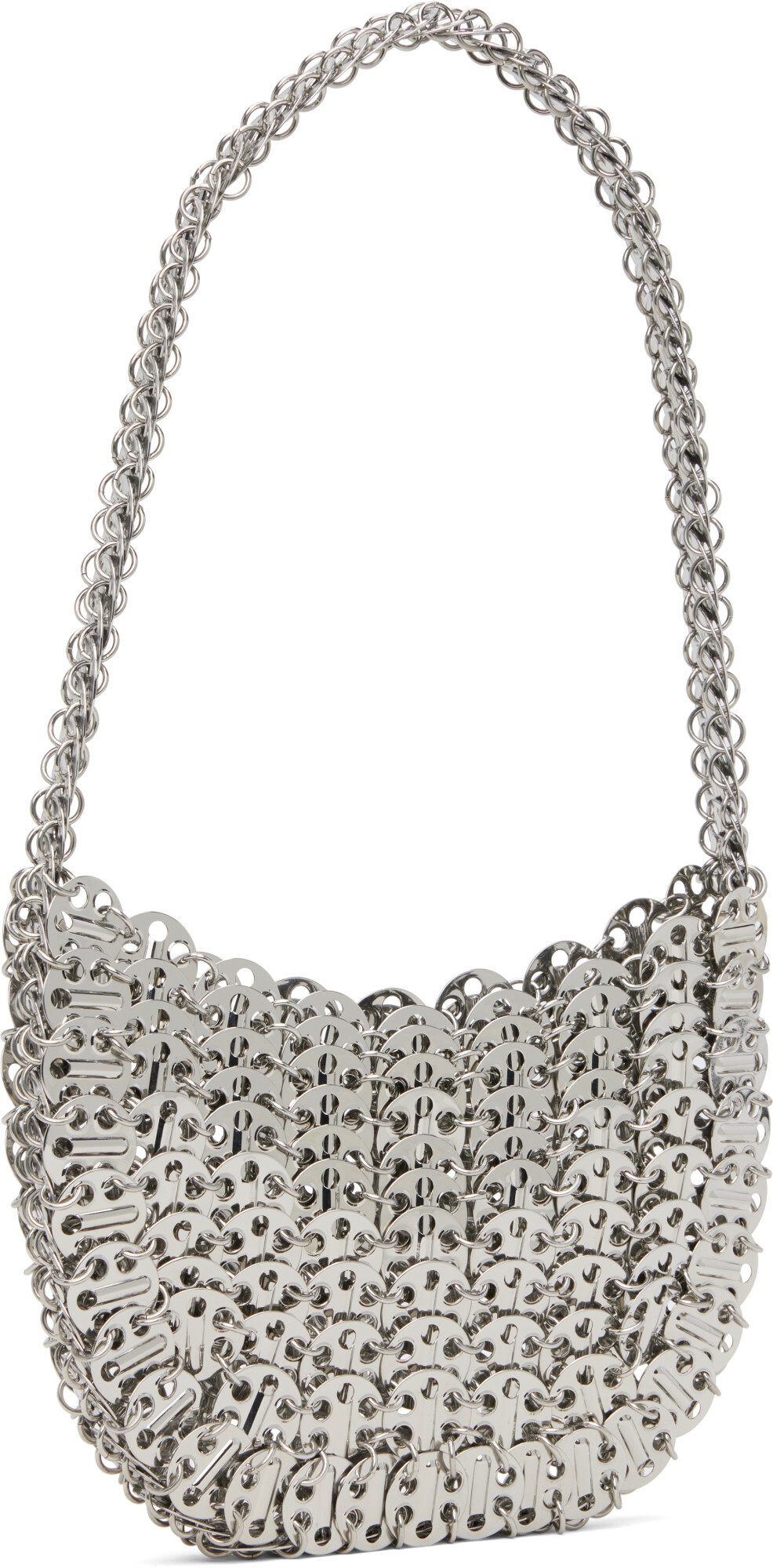 Rabanne Silver Iconic 1969 Moon Bag