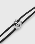Le Gramme 1g Polished Sterling Silver Entrelacs Black Cord Bracelet Black - Mens - Jewellery