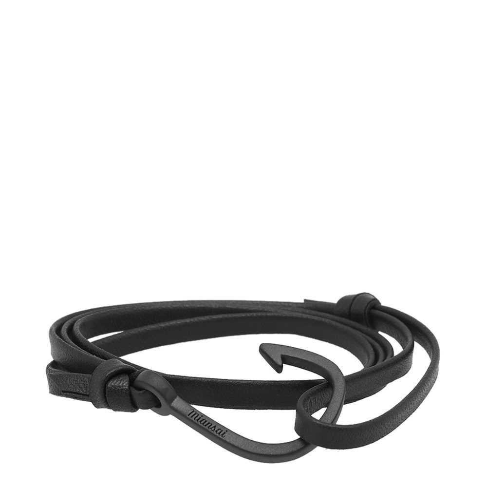 Photo: Miansai Black Hook Leather Bracelet