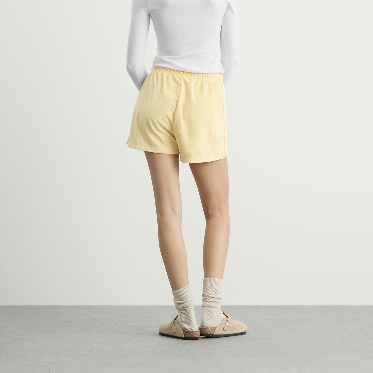 Adidas Women's Terry Towel Shorts in Orange Tint