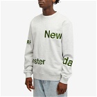 New Amsterdam Surf Association Men's Name Crew Sweat in Ash/Green