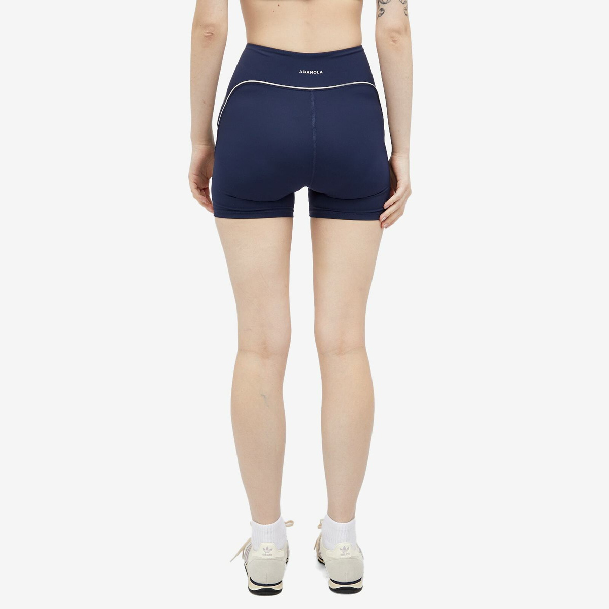Adanola Women's Ultimate Micro Piping Crop Shorts in Navy