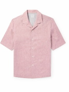 Brunello Cucinelli - Camp-Collar Linen Shirt - Pink