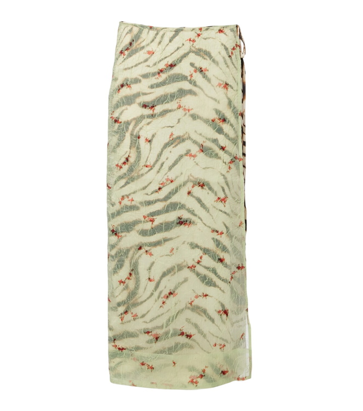 Photo: Ganni Printed organza wrap skirt