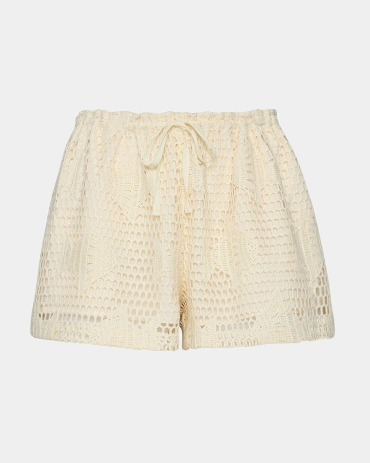 Steve Madden Amelia Drawstring Fish Pant in White