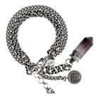 Alexander McQueen Silver Small Shaded Quartz Bracelet