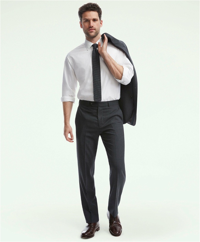 Photo: Brooks Brothers Men's Explorer Collection Regent Fit Suit Pants | Grey