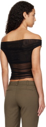 BEC + BRIDGE Black Pia Off Shoulder Tank Top