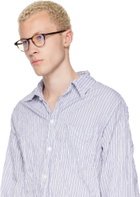 TOM FORD Brown Round Blue Light Glasses