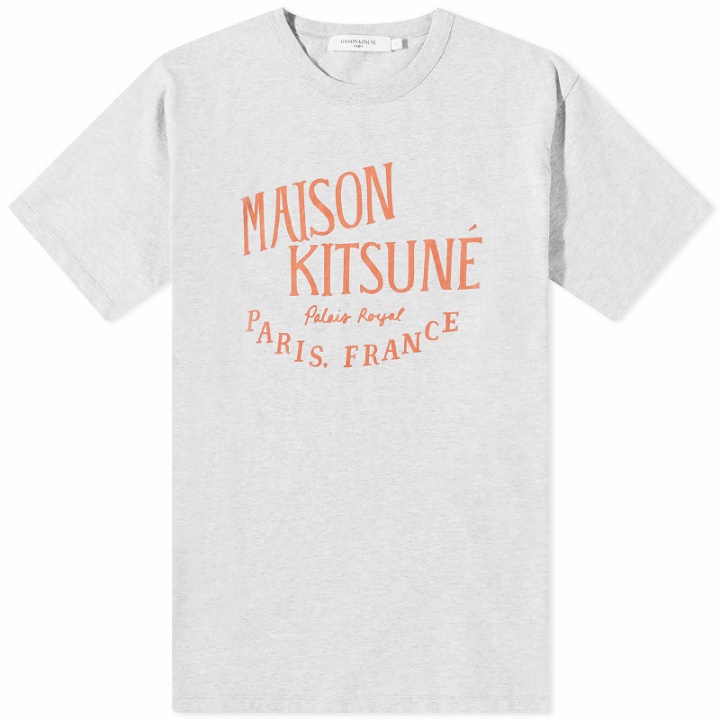 Photo: Maison Kitsuné Men's Palais Royal Classic T-Shirt in Light Grey Melange