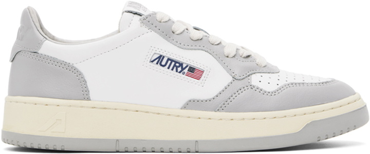 Photo: AUTRY White & Gray Medalist Low Sneakers