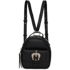 Versace Jeans Couture Black Small Vintage Buckle Backpack