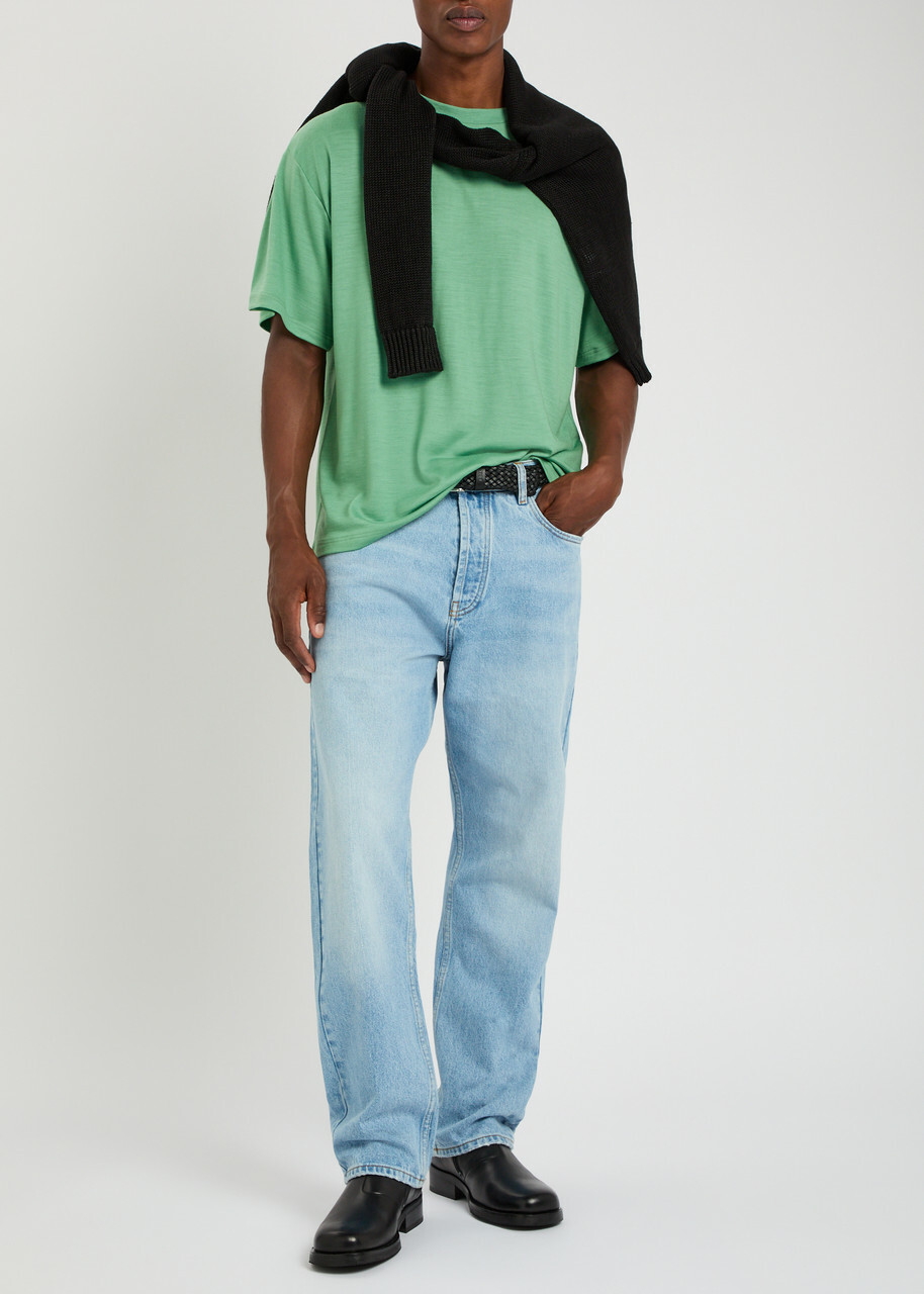 Studio Nicholson Wool-jersey T-shirt Green Light