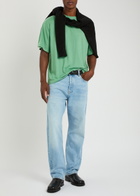 Studio Nicholson Wool-jersey T-shirt Green Light