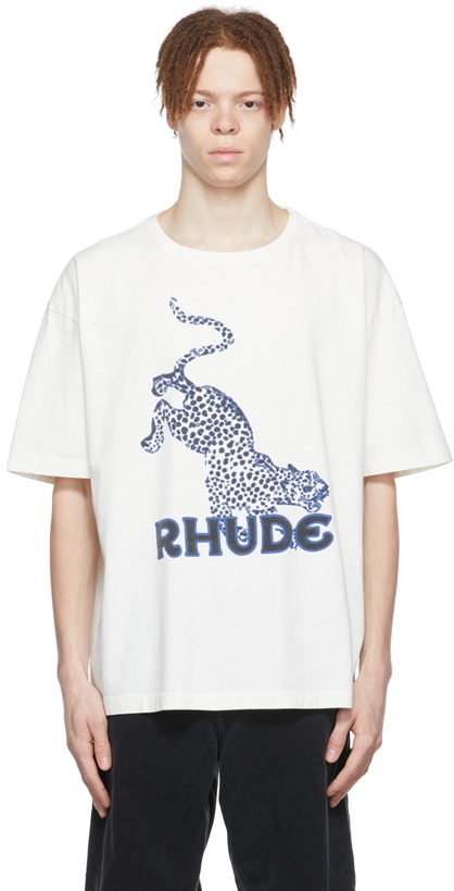 Photo: Rhude Off-White Cotton T-Shirt