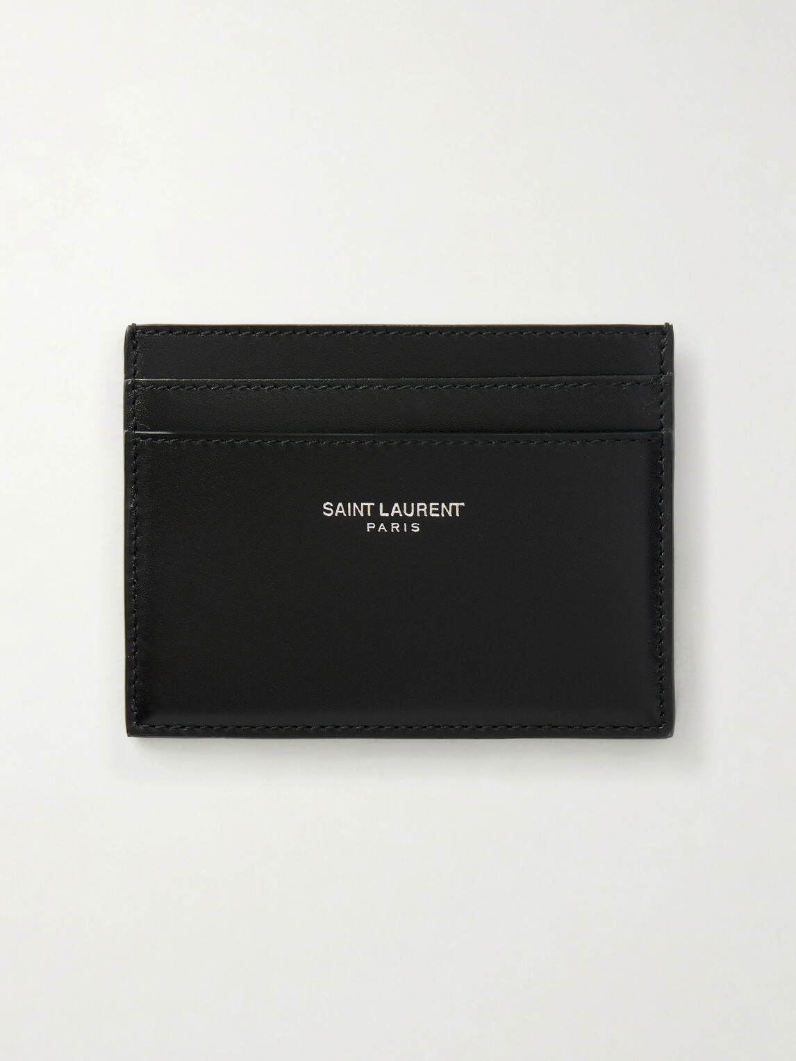SAINT LAURENT - Logo-Print Leather Cardholder