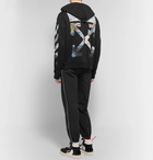 Off-White - Logo-Print Loopback Cotton-Jersey Zip-Up Hoodie - Men - Black