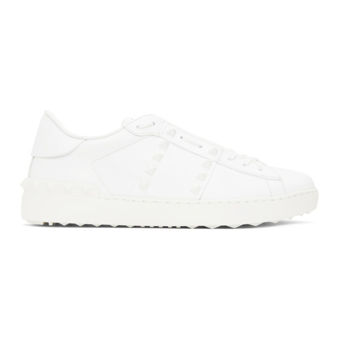 Photo: Valentino White Valentino Garavani Rockstud Untitled Sneakers