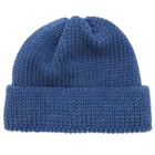 Universal Works Men's British Wool Short Watch Cap in Work Blue 