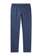 Massimo Alba - Winch2 Straight-Leg Cotton and Linen-Blend Trousers - Blue