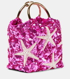 Valentino Garavani VLogo Starfish Small sequined tote bag