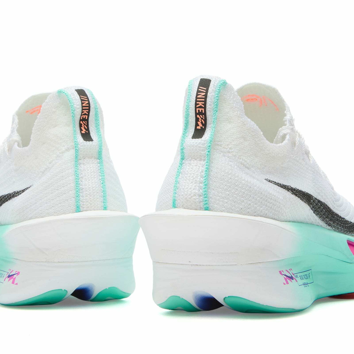 Nike Alphafly 3 Sneaker in White/Black/Turquoise