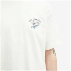 Drole de Monsieur Men's Drôle de Monsieur Sketch Logo T-Shirt in Cream