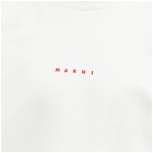Marni Men's Logo Crew Neck Sweat in Natural White
