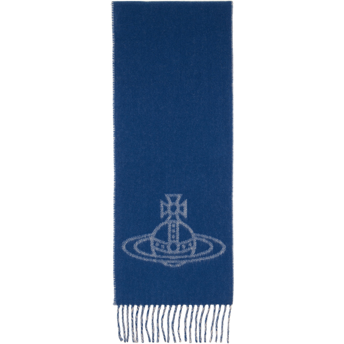 Vivienne Westwood Blue Double Face Scarf