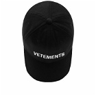 Vetements Men's Iconoc Logo Cap in Black